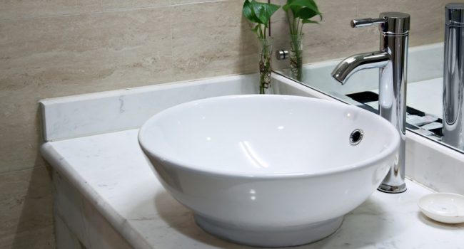 כיור עגול מוגבה מעוצב